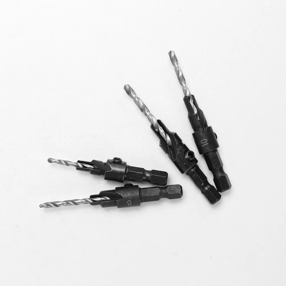 4 шт. HSS столярные зенковки сверло набор Деревообрабатывающие инструменты +