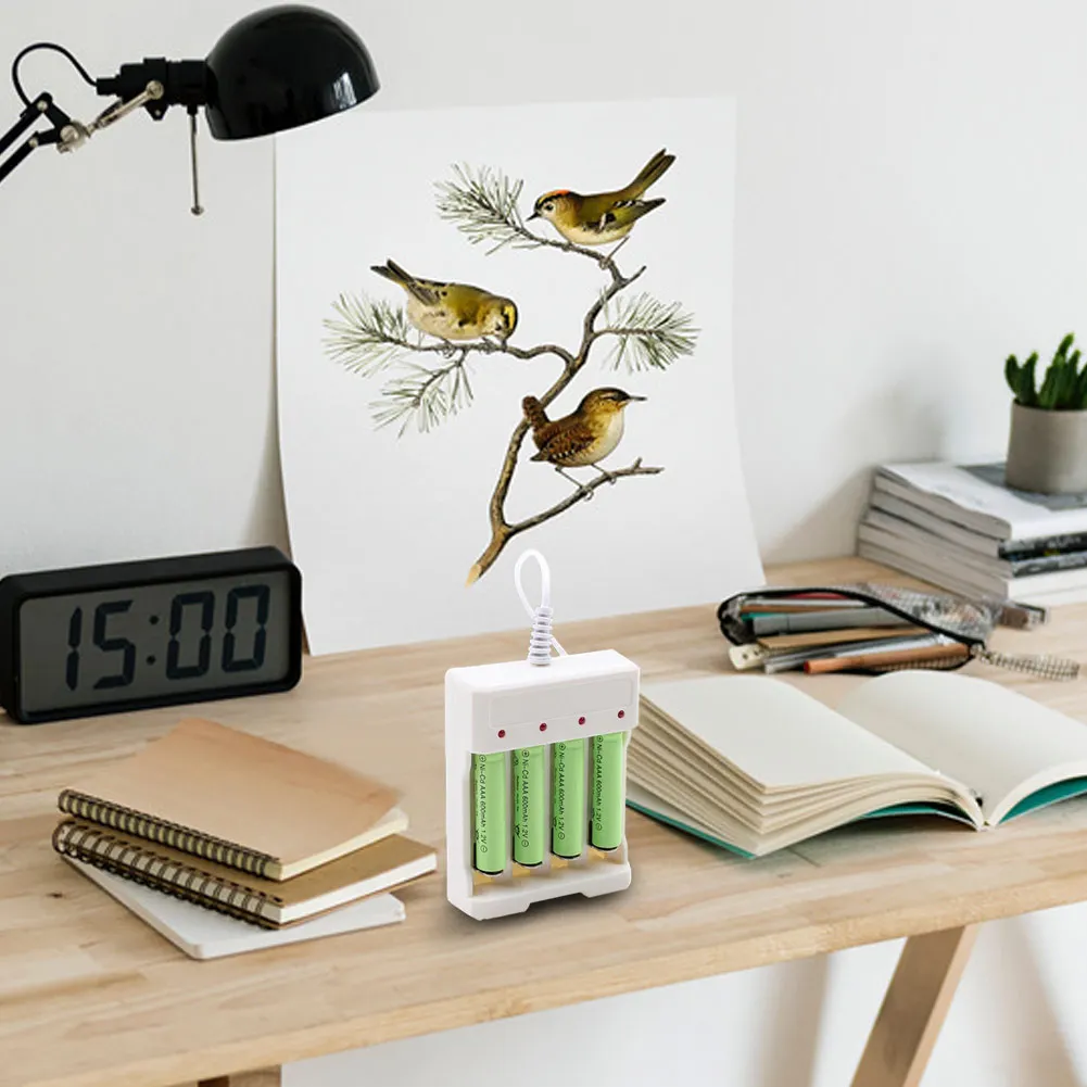 1 шт. Универсальный перезаряжаемый аккумулятор адаптер для быстрой зарядки USB 4