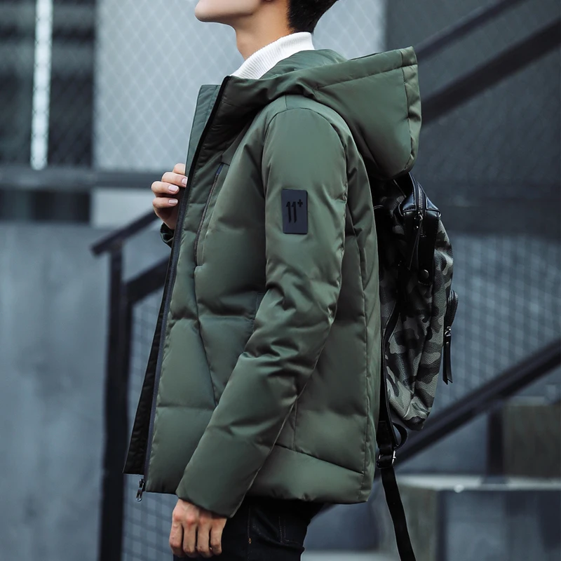 Новое поступление белая утка Подпушка куртка Для мужчин S зимнее пальто Теплый