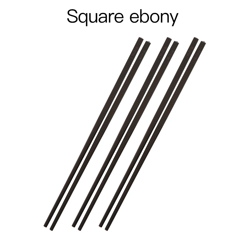 Square 3 pair 6 шт. Ebony палочки для еды позолоченные ручной работы из японского натурального дерева палочки для еды набор ценный подарок суши китайская пищевая линия - Цвет: Square 3 pair