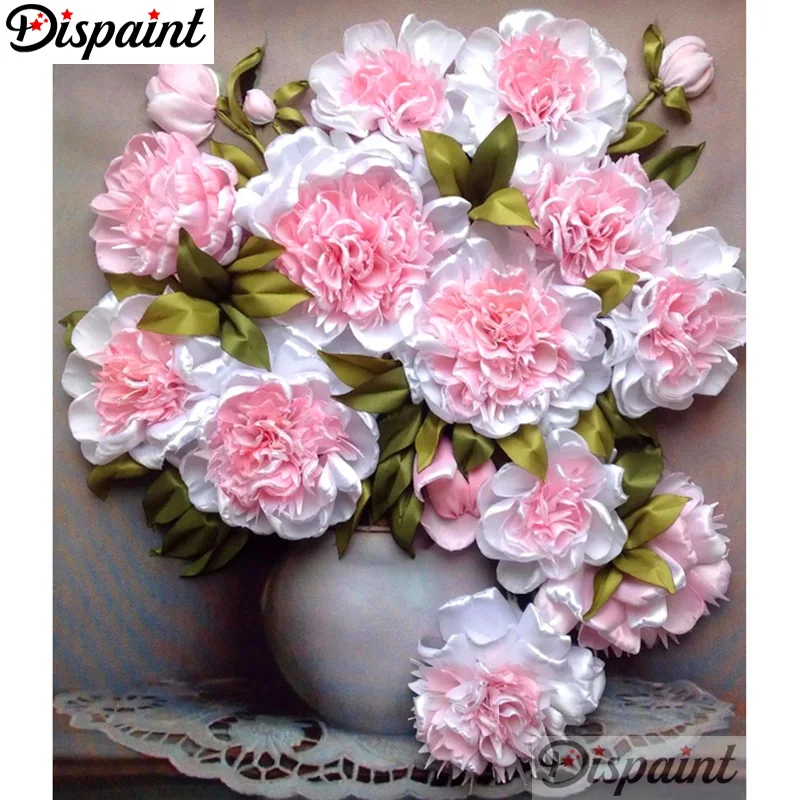 

Dispaint Full Square/Round Drill 5D DIY Diamond Painting "Pink flower" Embroidery Cross Stitch 3D Home Decor A10567