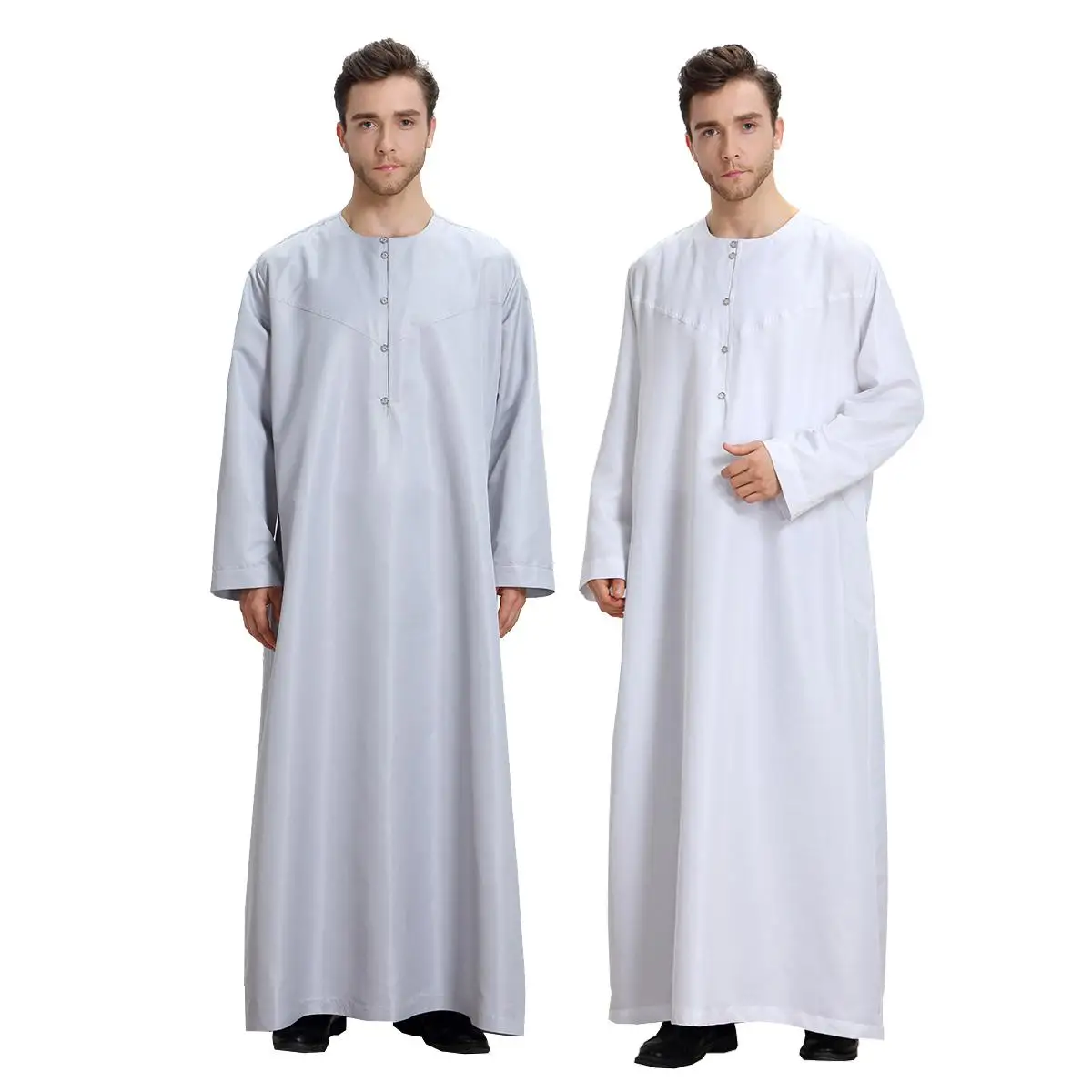 

Muslim Men Clothing Kaftan Robes Pakistan Traditional Long Sleeves Middle East Thobe Arab Abaya Turkish Dress Dubai Saudi Islam