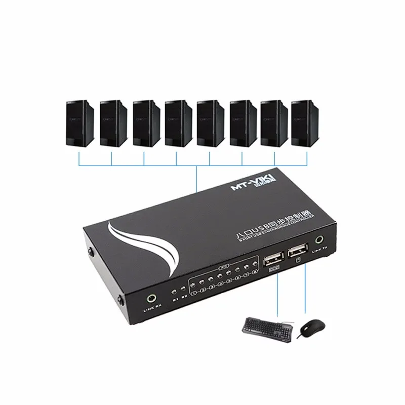 USB синхронизатор KVM с 8 портами 1 комплект мышка клавиатура управление шт. хостов