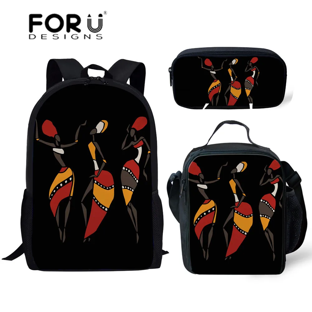 FORUDESIGNS 3 шт./компл. детские школьные ранцы для детей школьный рюкзак с черным