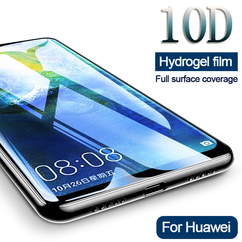 Гидрогелевая пленка 10D с полным покрытием для Huawei Mate20 Lite Pro P20 мягкая защита экрана