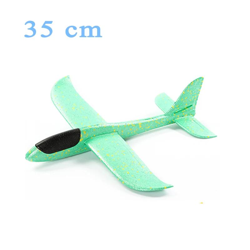 35 cm Green Самолет из пеноматериала, игрушки для детей, ручной бросок, летающий самолет, игрушки, модель планера, сделай сам, воздушные игрушки, вечерние наполнителя, уличные игры для детей - Цвет: 35 cm Green