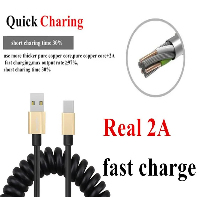 USB C гибкий эластичный Эластичный кабель для синхронизации данных и зарядки Xiaomi Mi