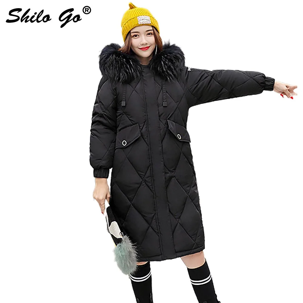 Уличная одежда с меховым воротником и капюшоном женские парки пальто зимнее