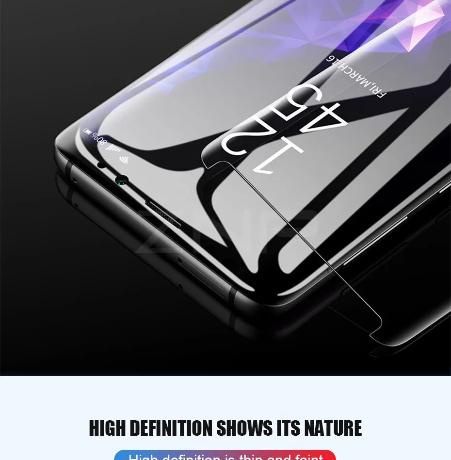 ZNP УФ закаленное стекло для samsung Galaxy S10 S9 S8 Plus S7 Edge 100D полная жидкая клеевая Защита экрана для samsung Note 9 8 S10E