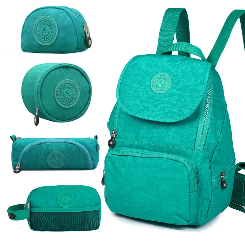 ACEPERCH женский рюкзак Mochilas, Женский рюкзак, водонепроницаемый нейлоновый рюкзак, женские рюкзаки Wen's, Повседневная дорожная сумка, Bolsa Mochila - Цвет: Light Green