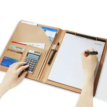 А4 Папка для файлов из искусственной кожи многофункциональный бизнес органайзер