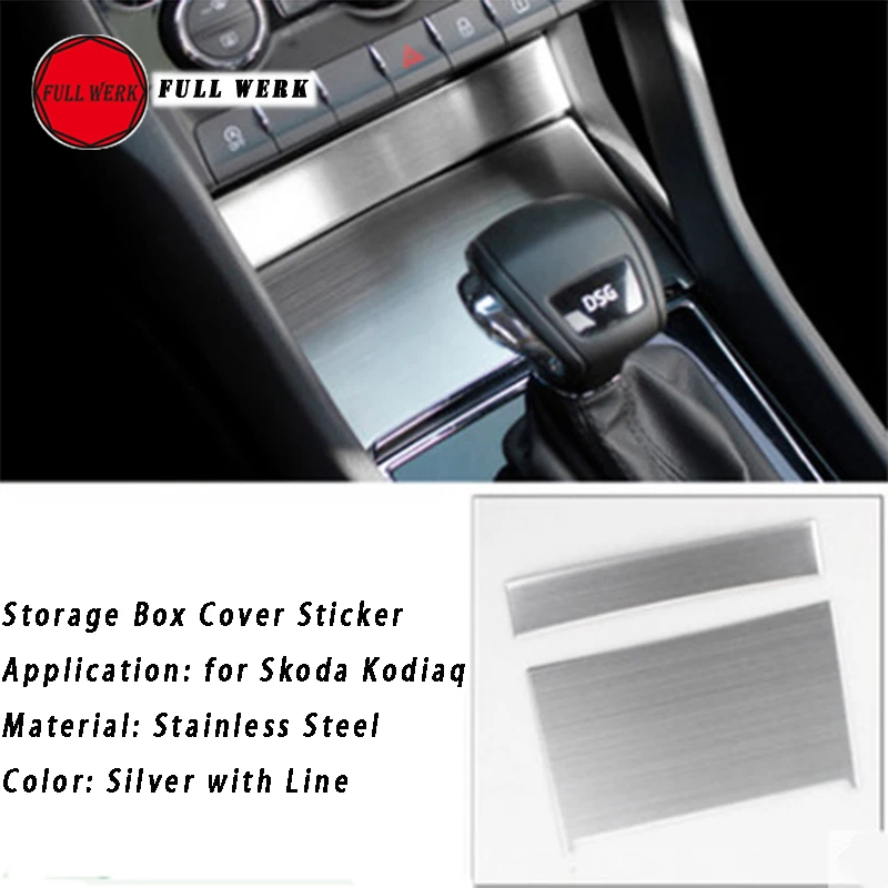 2 шт./компл. ящик для хранения интерьера автомобиля наклейка Skoda 17 19 Kodiaq GT