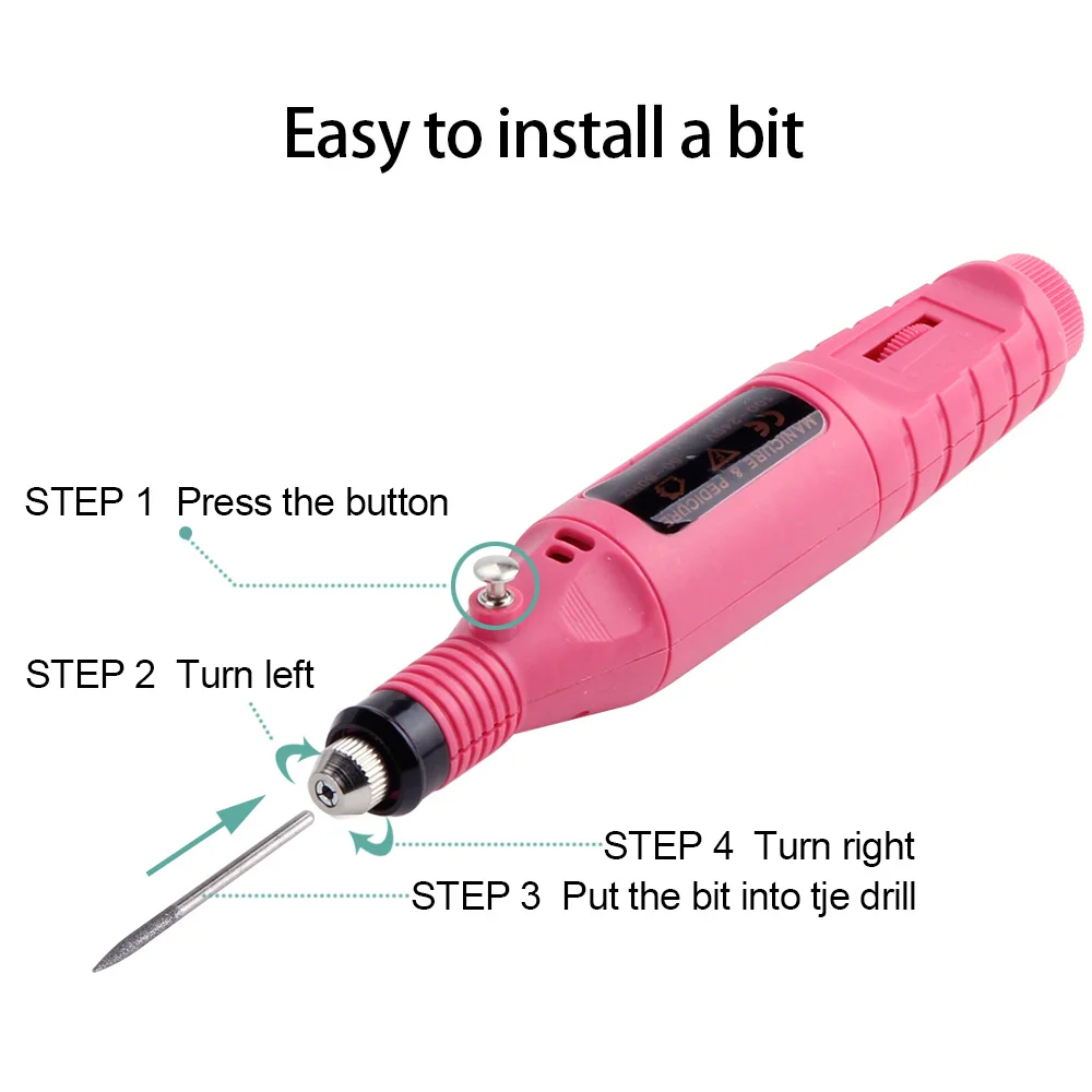 20000 ОБ/мин Электрический набор для ногтей наконечники аппарат маникюрного станка