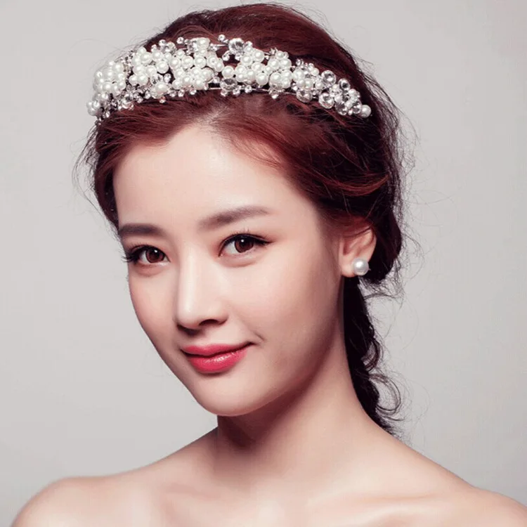 Корейский жемчуг свадебные украшения Свадебная Корона головной убор цветок