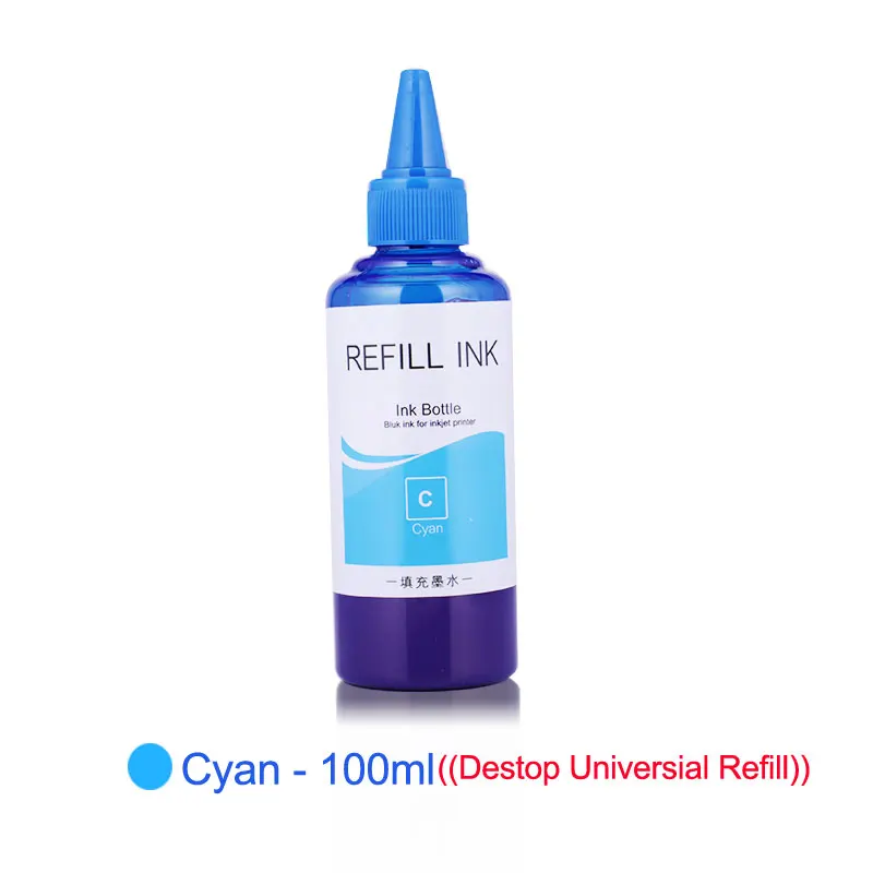 1 PCS - Cyan 100 мл/бутылка Высокое качество пигментные чернила для заправки совместимые для hp 178 364 564 655 920 932 933 950 951 952 953 954 955 принтер чернила - Цвет: 1 PCS - Cyan