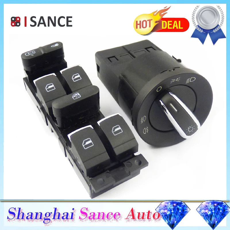 Выключатель питания ISANCE 1C0941531 3BD959857 для VW Golf Jetta MK4 Passat B5 Seat Leon Toledo 1998 1999 2000 2005|headlight