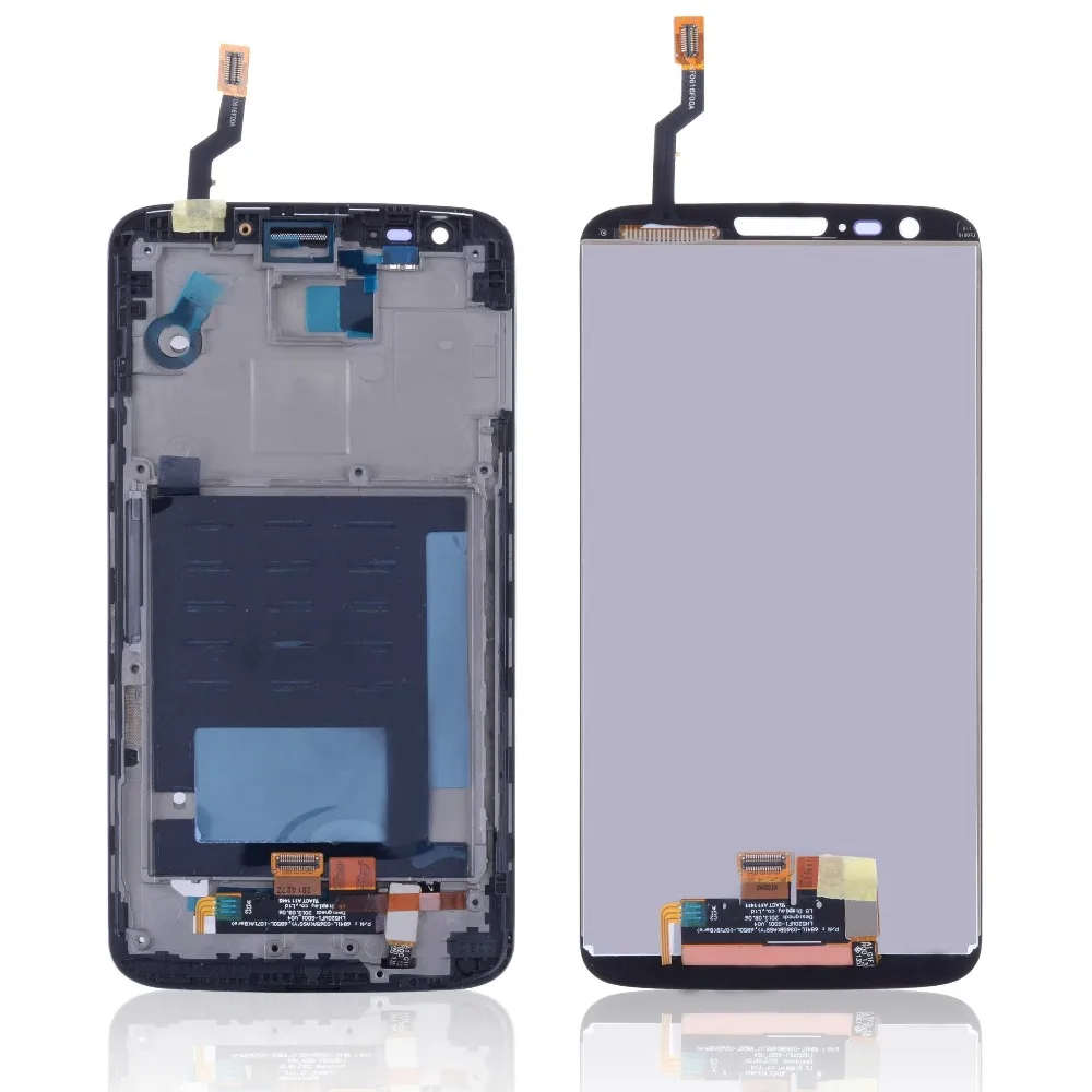 Дисплей для LG G2 D800 D801 D802 D805 D803 VS980 F320 LS980 в сборе с тачскрином на рамке черный белый