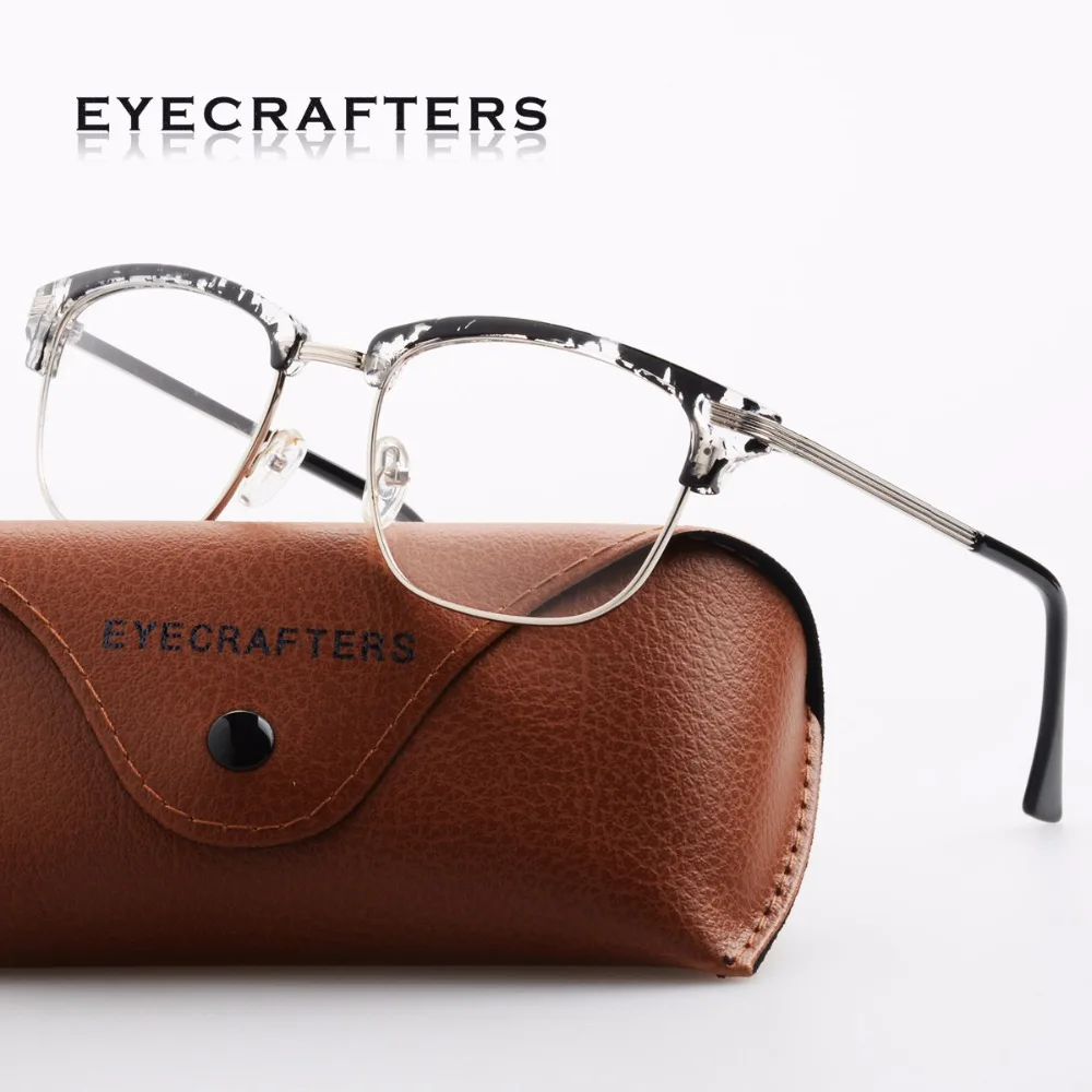 Ретро Винтажные женские Полуободковые оптические очки с оправой полуободковая