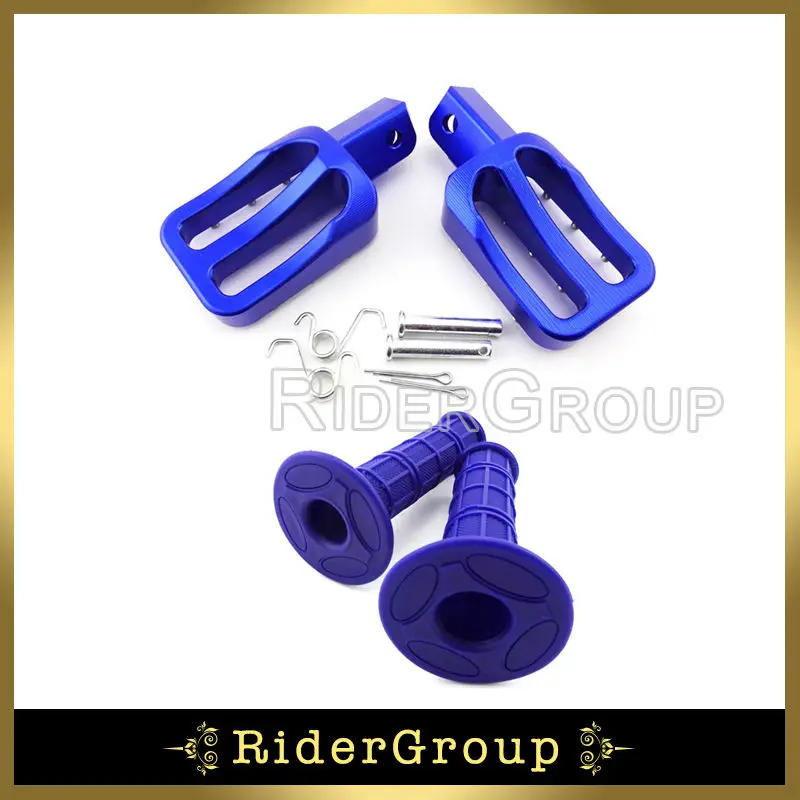 Синие Алюминиевые Подножки с ЧПУ подножки колышки резиновая рукоятка