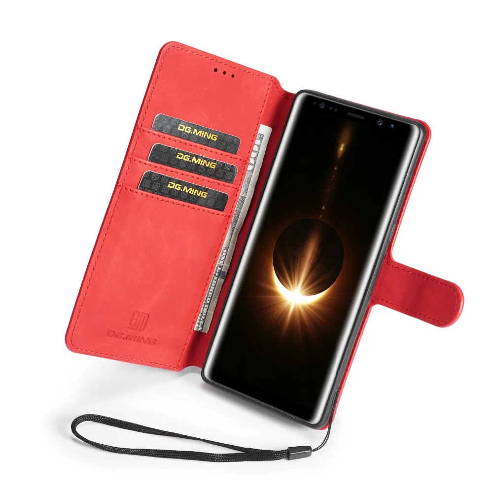 Чехол для Samsung Note 8 из искусственной кожи с откидной крышкой и бумажником Galaxy S9 S8