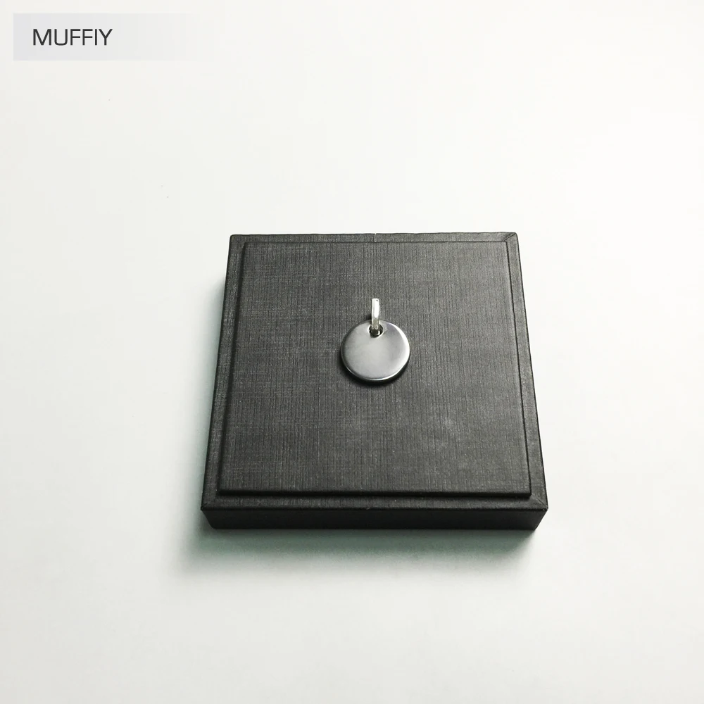 Подвеска в виде диска из черного гематита модные ювелирные изделия европейском