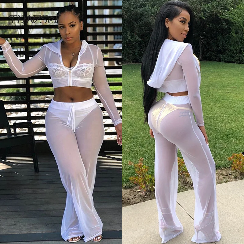 Женский сексуальный клубный сетчатый комплект из 2 предметов эластичный