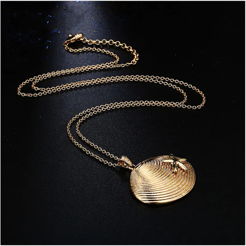 Shineland Морской стиль золотой цвет большая ракушка морская звезда массивные