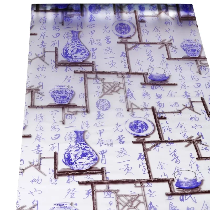 Chinese style Stained glass stickers Frosted decorative film Self-adhesive Window Home Decor kitchen Tea room 45/60*500cm | Дом и сад