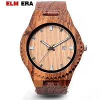 relogio masculino wood watches couro wooden watch quartz mens wristwatch wood watches for men fashionable casual