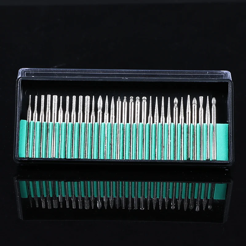 Toolstrong 30Pcs/set Shank Diameter 3mm Cylindrical Graphite Rod Polished Diamond Grinding Needle Carving Tool AC12 | Инструменты