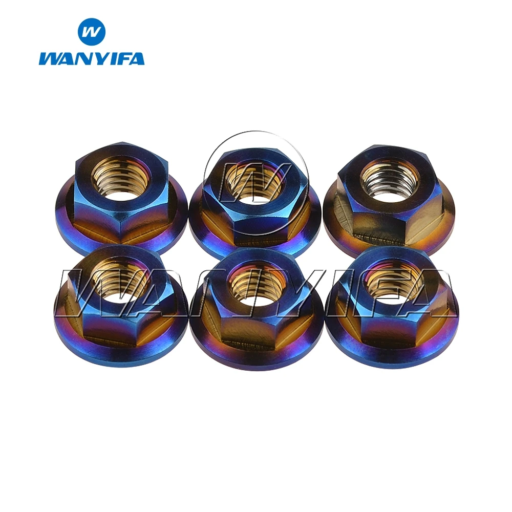 Wanifa M6x1.0mm Стандартный DIN6923 метрический Gr5 титановый сплав с шестигранной головкой