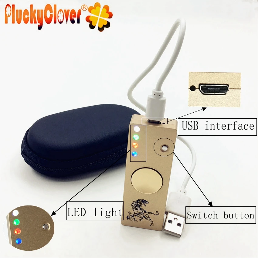 1 шт. светодиодный usb-прикуриватель зарядка Спиннер облегчение антистресс