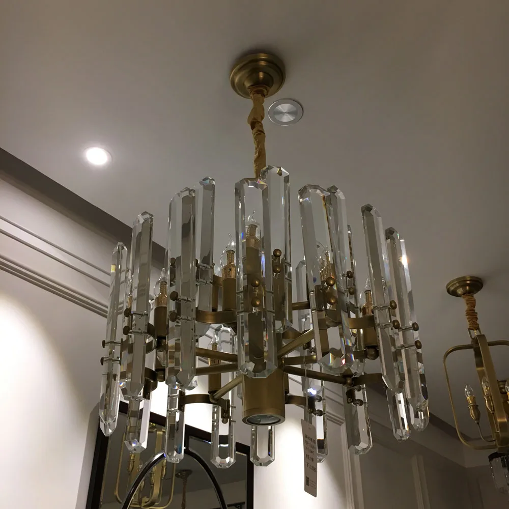 luxury crystal chandelier lighting modern LED lamp for living room dinning room gold crystal light