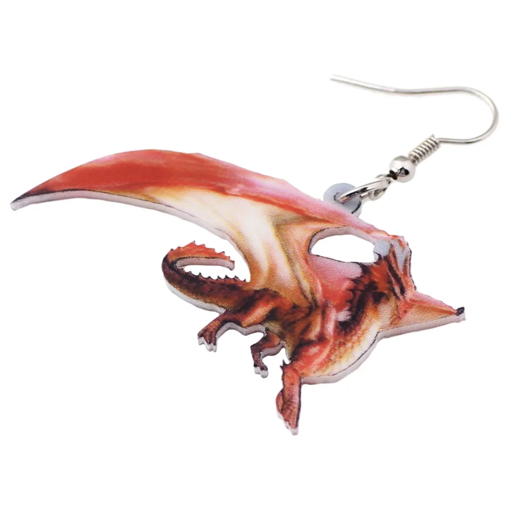 WEVENI легкие висячие длинные серьги с одним драконом для женщин Модная бижутерия