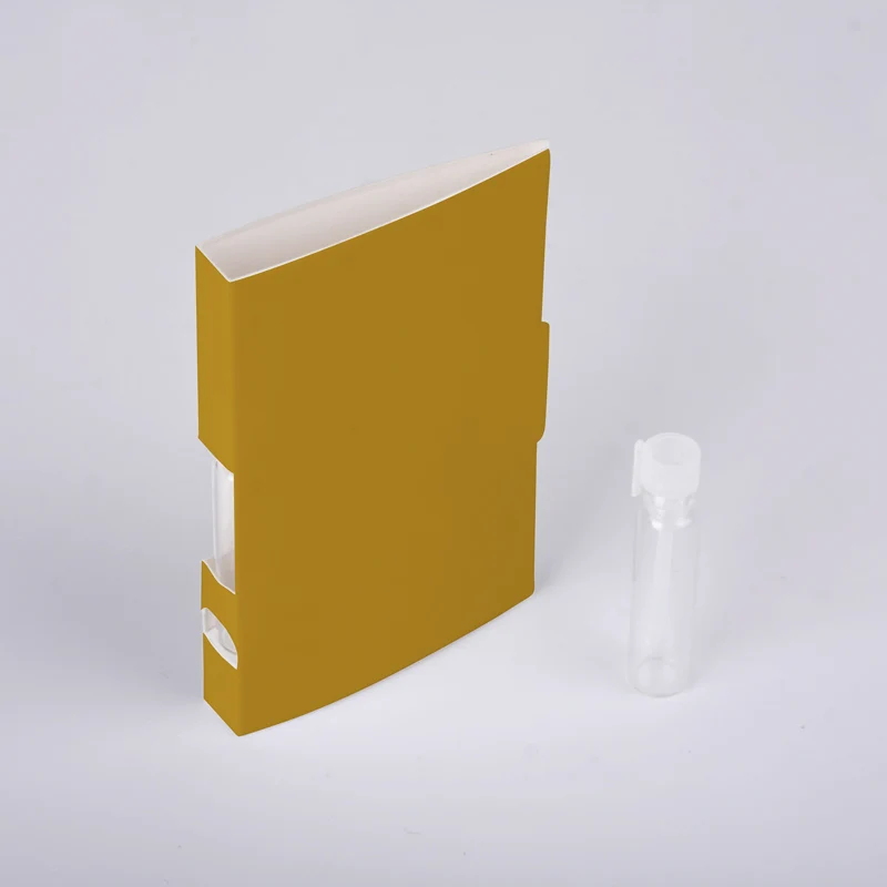White top GOLD card 100 шт./лот, 1 мл, портативный многоразовый флакон для духов с бумажной картой, флакон-капельница, образец ароматизированных тестовых флаконов, дополнительная плата за логотип - Цвет: White top GOLD card