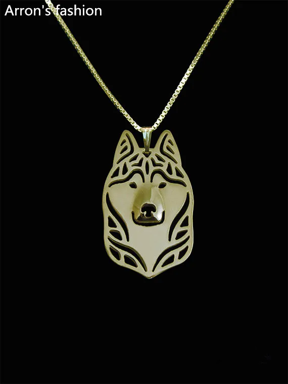 Новое модное ожерелье с подвеской в виде милой сибирской собаки хаски для женщин