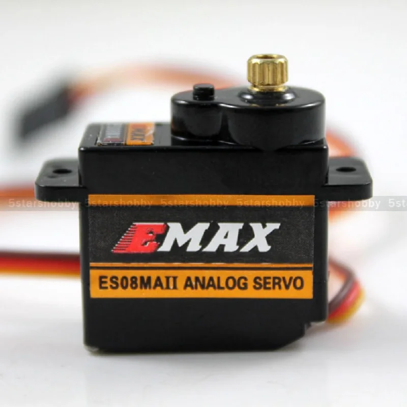 10 шт. EMAX ES08MA II 12г / 2.0кг Мини металлическое шестереночное серво для RC вертолета автомобиля FPV фиксированного крыла самолета аксессуары на.