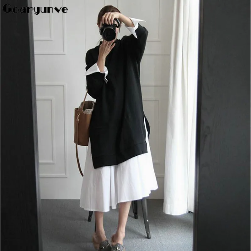 Длинное платье миди размера плюс для беременных женщин рубашка толстовка