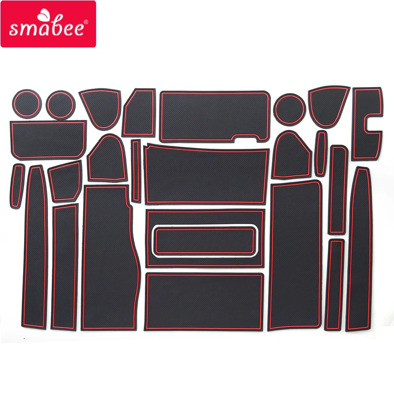 smabee Gate Slot Pad For NISSAN SERENA C26 2010-2016 Interior Accessories Mat Cup Holder Door Groove Mats white/blue/red