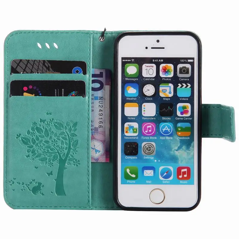 Для Coque iPhone 5 5S SE кожаный бумажник откидная крышка iPhone 5S чехол для телефона для Apple iPhone 5 5S SE iPhone5 iPhone5s чехол XS Max XR