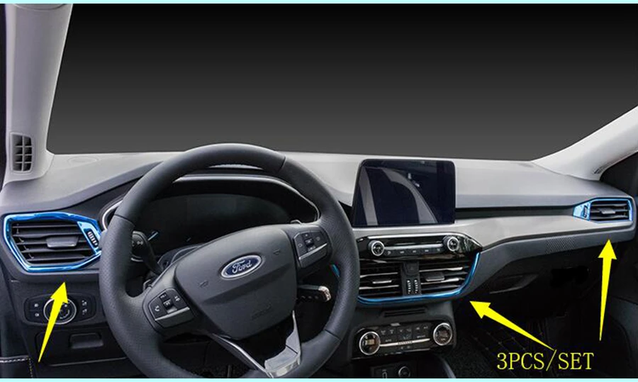 Синий титановый стиль молдинги для Ford Focus подлокотник на внутреннюю сторону двери Кнопка Подъема Окна крышка отделка