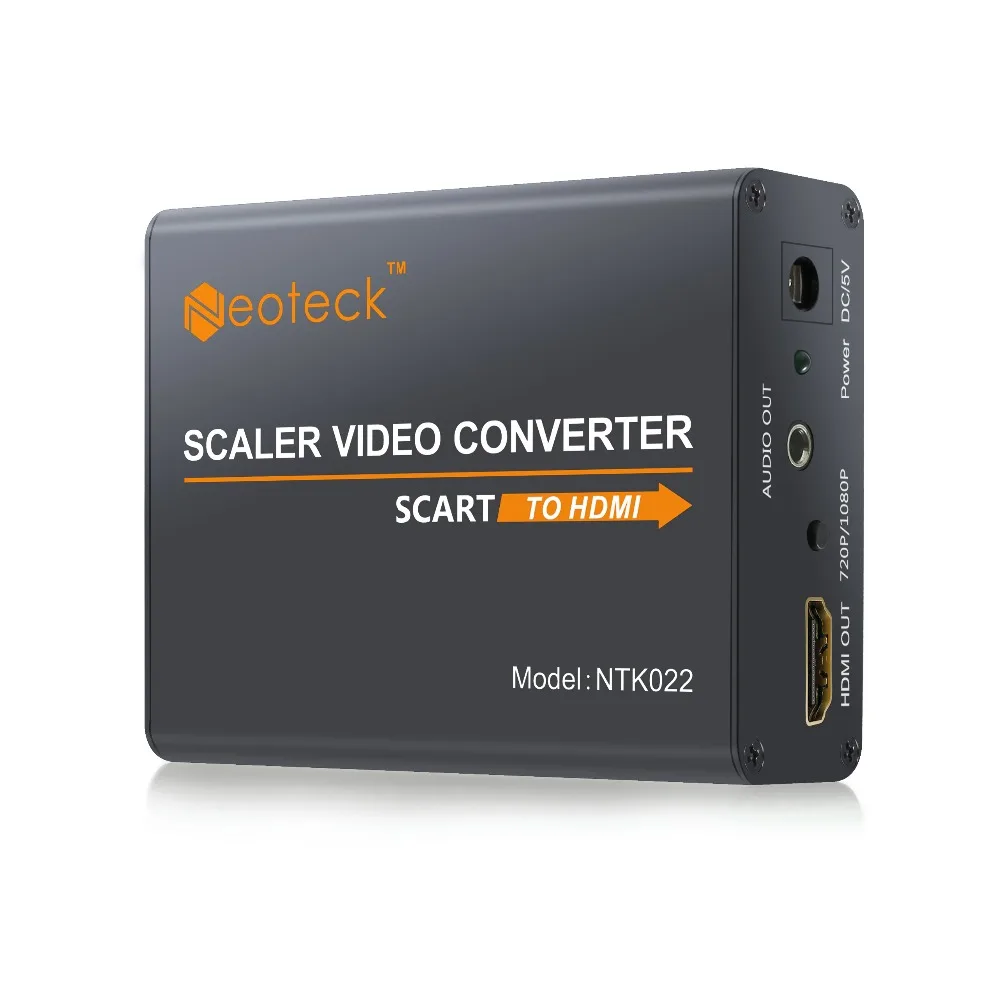 Neoteck алюминиевый SCART К HDMI конвертер 1080P HDMI адаптер с 3,5 мм наушников стерео аудио видео адаптер конвертер для HDTV