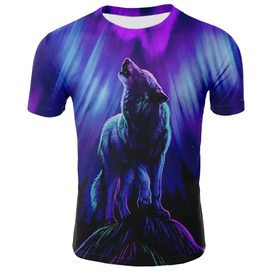 Мужская футболка с принтом волка 3 d для досуга бодибилдинга Размеры S 4 xl новинка