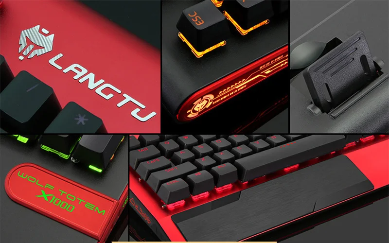 Механическая игровая клавиатура X1000 металлическая панель USB Проводная компьютерная клавиатура с подставкой для запястья, светодиодный клавиатура с подсветкой синий переключатель