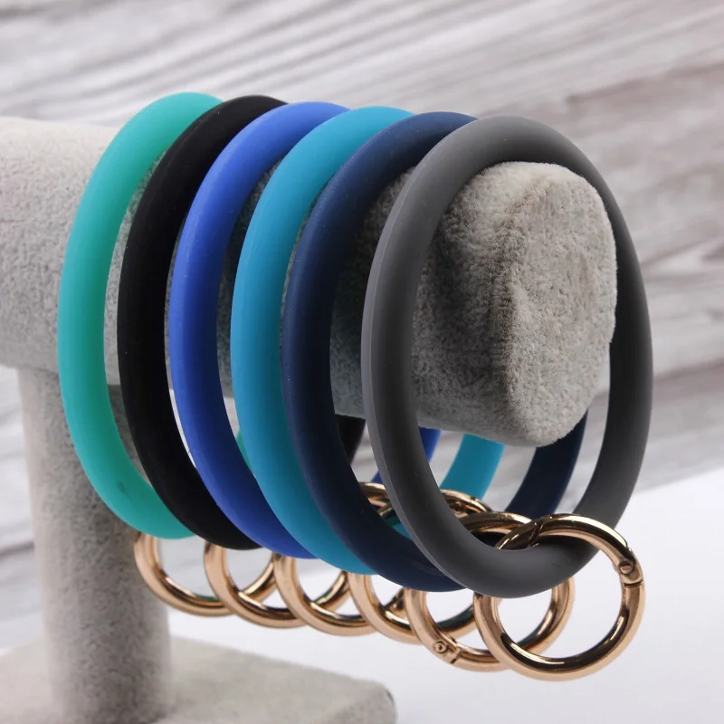 

Silicone Key Ring Bracelet Bangle Key Chain Silicon Band Key Ring Jewelry Silicone Bangle Key Ring Wrist O Key Chain Wrist