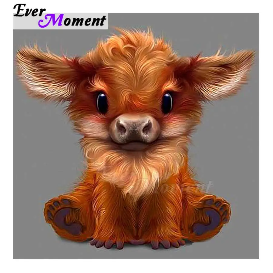Алмазная живопись с коровой Ever Moment мозаика полная выкладка крест украшение для