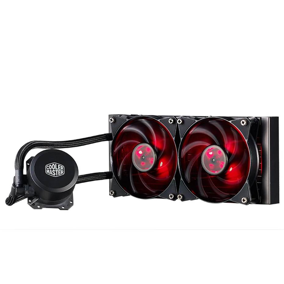 Кулер Cooler Master B120 B240 CPU кулер для воды 120 мм красный светодиод тихий вентилятор для Intel 1155 1156 2011 2066 AMD AM4 AM3 CPU жидкостное охлаждение