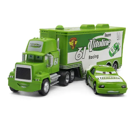 Disney Pixar Cars Lightning Mcqueen Jackson Storm 2 шт./лот No.61 Mack Uncle Truck Vitonline металлическая Игрушечная