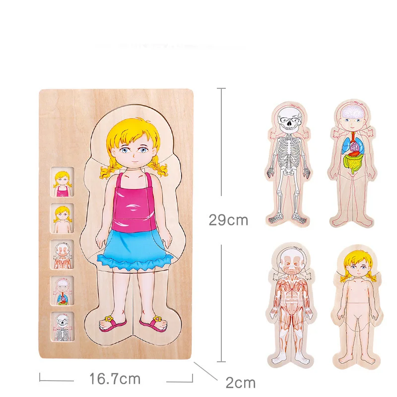 Детский деревянный пазл бабочка многослойная 3D головоломка для мальчиков и