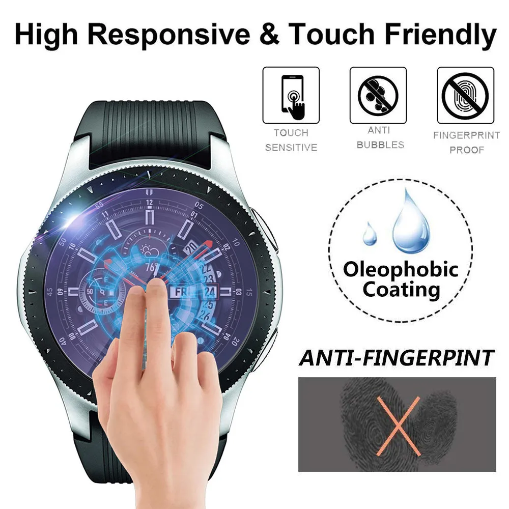 3 шт прозрачный Анти синий свет закаленное стекло Защита экрана для Samsung Galaxy Watch 46